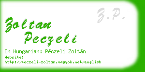 zoltan peczeli business card
