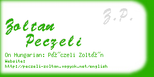 zoltan peczeli business card